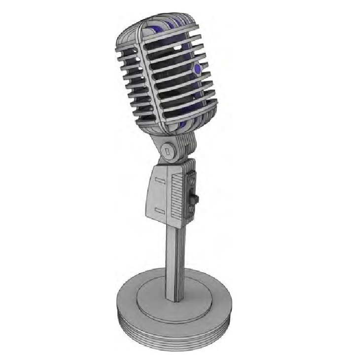 Wooden Microphone 3D Model – SGTI